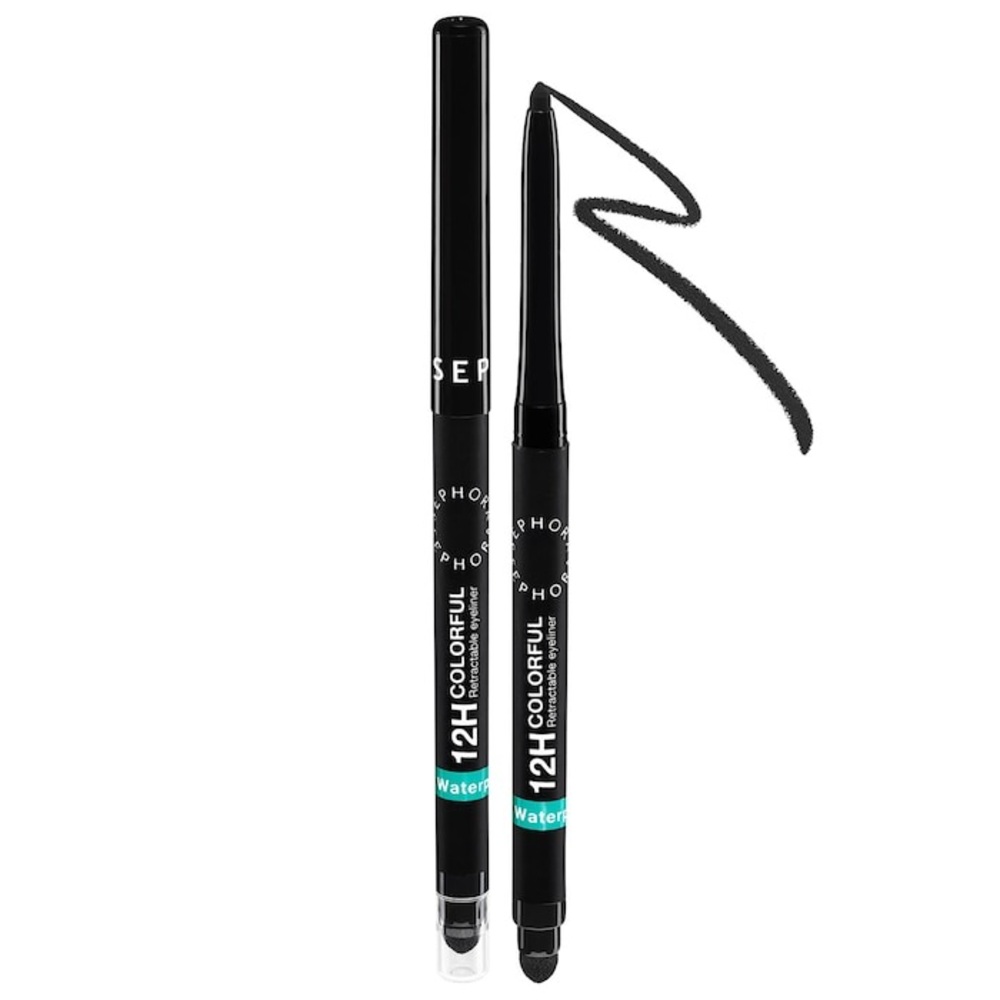 New Sephora 12H Colorful Waterproof Eyeliner in Matte Black